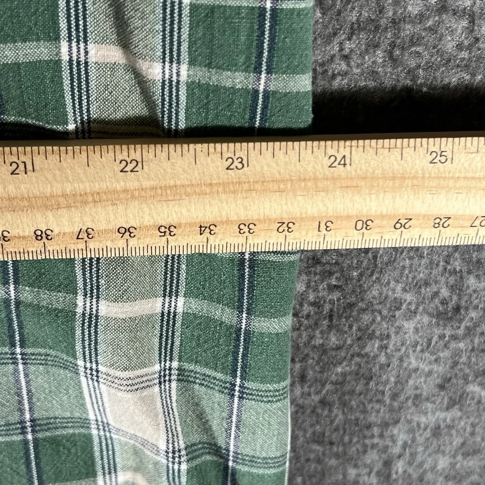 Browning Green Plaid Button Down Short Sleeve 100%‎ Cotton Super Naturals Mens L